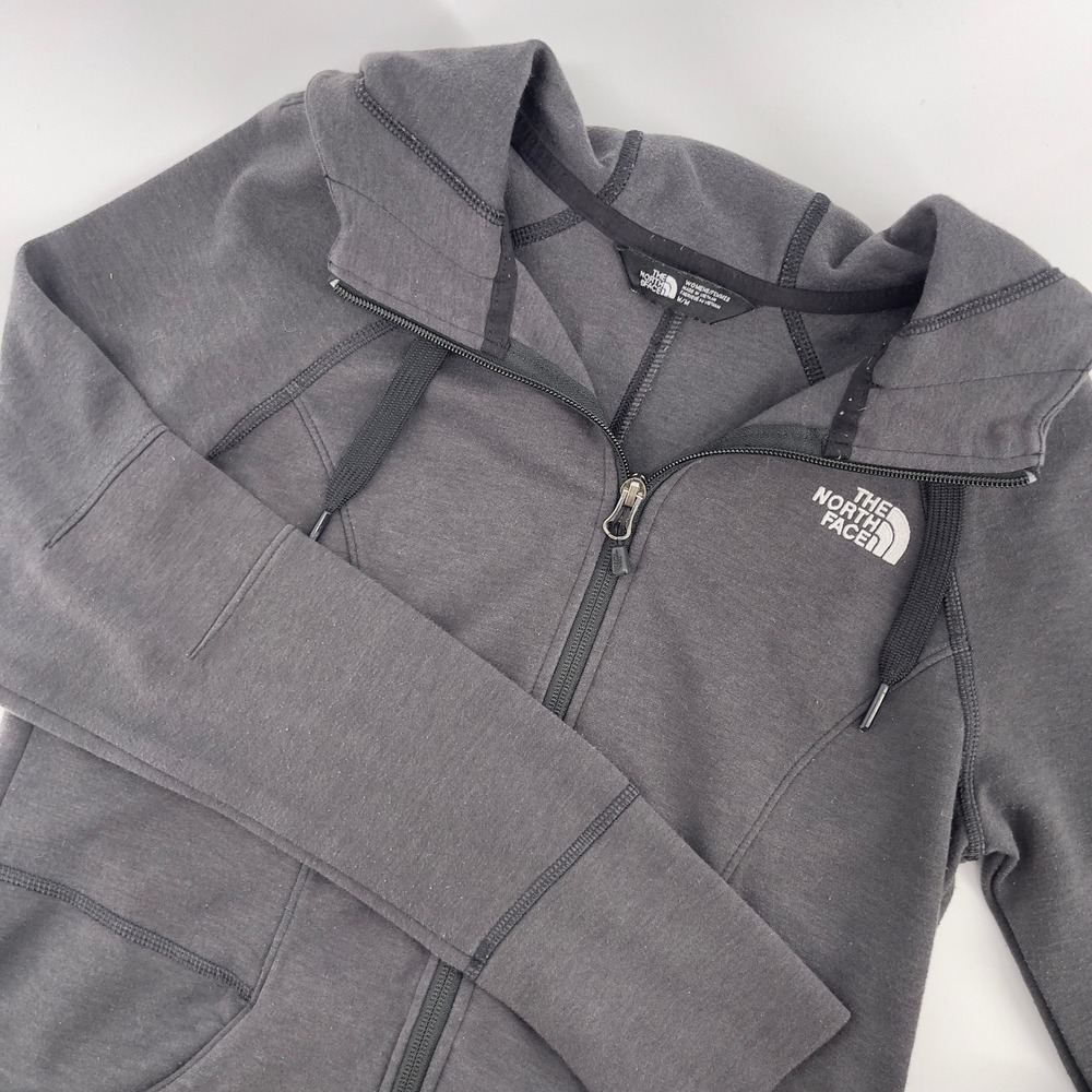 The North Face Full Zip Hoodie Jacket Womens Medium M‎ Thumb Holes
